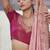 Pink embroidered woven faux tissue silk blend saree