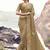 Chiku embroidered banarasi silk blend saree