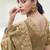 Chiku embroidered banarasi silk blend saree