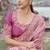 Onion pink embroidered woven faux tissue silk blend saree