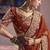 Rust viscose zari tissue silk blend embroidered saree