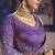 Lavender viscose zari tissue silk blend embroidered saree