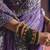 Lavender viscose zari tissue silk blend embroidered saree
