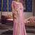 Pink viscose zari tissue silk blend embroidered saree