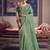 Sea green viscose zari tissue silk blend embroidered saree