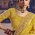 Yellow viscose zari tissue silk blend embroidered saree