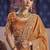 Orange viscose zari tissue silk blend embroidered saree