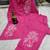 Floral embroidered cotton collar neck pink co-ord set