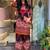 Floral printed cotton round neck multicolor co-ord set