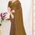 Brown sequin embellished work two tone satin silk saree