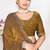 Brown sequin embellished work two tone satin silk saree