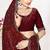 Maroon sequin embellished work two tone satin silk saree