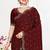Maroon sequin embellished work two tone satin silk saree