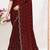 Maroon sequin embellished work two tone satin silk saree