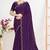 Purple sequin embellished work two tone satin silk saree