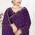 Purple sequin embellished work two tone satin silk saree