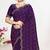 Purple sequin embellished work two tone satin silk saree