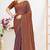 Rust sequin embellished work two tone satin silk saree