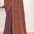 Rust sequin embellished work two tone satin silk saree