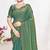 Green sequin embellished work two tone satin silk saree