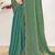 Green sequin embellished work two tone satin silk saree