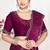 Wine sequin embellished work two tone satin silk saree