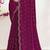 Wine sequin embellished work two tone satin silk saree