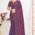 Purple sequin embellished work two tone satin silk saree