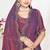 Purple sequin embellished work two tone satin silk saree