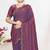 Purple sequin embellished work two tone satin silk saree