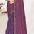 Purple sequin embellished work two tone satin silk saree