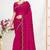 Magenta sequin embellished work two tone satin silk saree