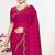 Magenta sequin embellished work two tone satin silk saree