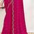Magenta sequin embellished work two tone satin silk saree