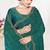 Green sequin embellished work two tone satin silk saree