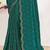 Green sequin embellished work two tone satin silk saree