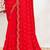Red sequin embellished work two tone satin silk saree