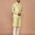 Men's woven design floral jacquard kurta jacket set