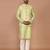 Men's woven design floral jacquard kurta jacket set
