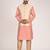 Men's woven design floral jacquard kurta jacket set