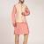 Men's woven design floral jacquard kurta jacket set