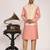 Men's woven design floral jacquard kurta jacket set