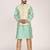 Men's woven design floral jacquard kurta jacket set