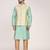 Men's woven design floral jacquard kurta jacket set