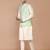 Men's woven design floral jacquard kurta jacket set