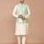 Men's woven design floral jacquard kurta jacket set