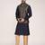 Men's woven design  jacquard kurta jacket set