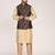Men's printed silk kurta jacket set