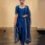 Blue embroidered dupion silk kurta set