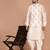 Men's printed silk kurta jacket set